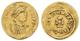 Byzanz
Constantinus IV. Pogonatus, 668-685 AV Tremissis 669-685 Constantinopolis Av.: D N CONSTAN - TINUS PP AV, drapierte Büste mit Perlendiadem nac...