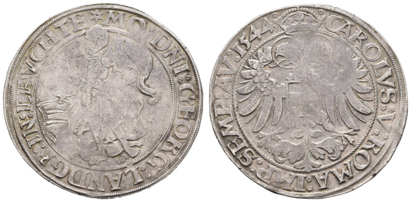 bis 1799 Leuchtenberg
Georg III., 1531-1555 Taler 1544 Prägeschwäche Dav. 9370 ...