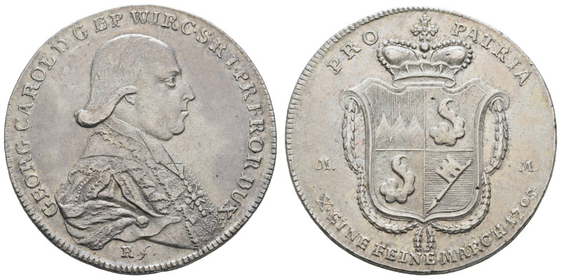 bis 1799 Würzburg Bistum
Georg Karl von Fechenbach, 1795-1802 Taler 1795 Dav. 2...