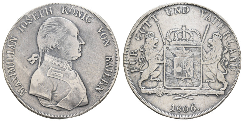 1800 bis 1871 Bayern
Maximilian Joseph, 1806-1825 Königstaler 1806 scharf gerei...