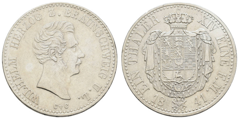 1800 bis 1871 Braunschweig
Wilhelm, 1831-1884 Taler 1841 AKS 78 ss+