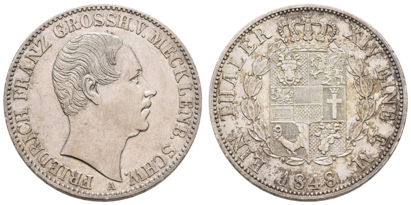 1800 bis 1871 Mecklenburg-Schwerin
Friedrich Franz II., 1842-1883 Vereinstaler ...