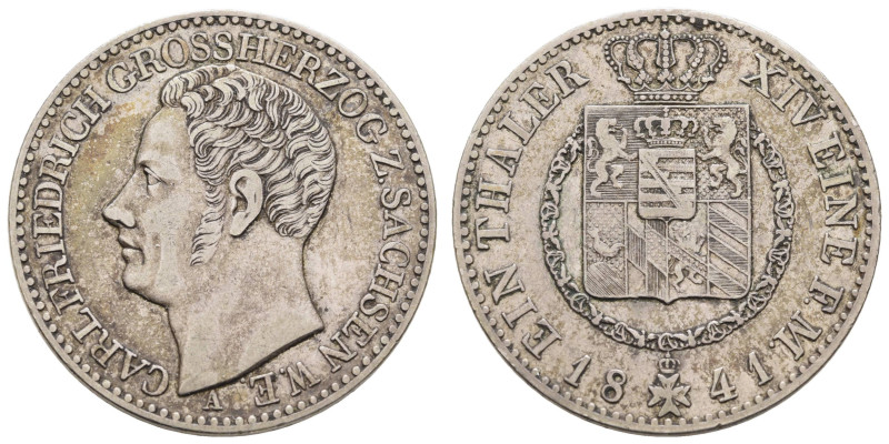 1800 bis 1871 Sachsen-Weimar-Eisenach
Carl Friedrich 1828-1853 Taler 1841 AKS 2...