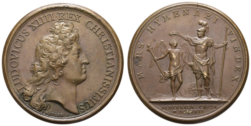 bis 1799 Frankreich
Ludwig XIV., 1643-1715 1667 Paris Bronzemedaille von Mauger...