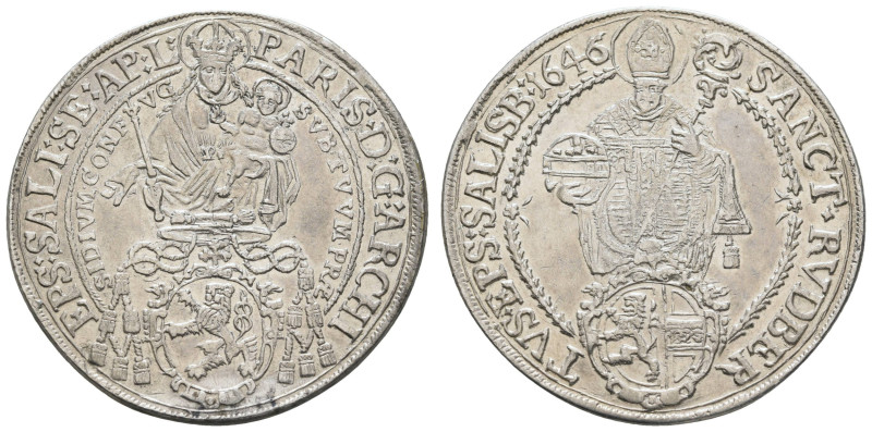 bis 1799 Salzburg Erzbistum
Paris Graf von Lodron, 1619-1653 Taler 1646 Rand et...