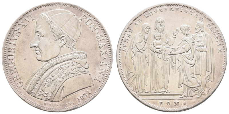 ab 1800 Italien-Kirchenstaat
Gregor XVI. 1831-1846 Scudo 1831 Attraktives Exemp...