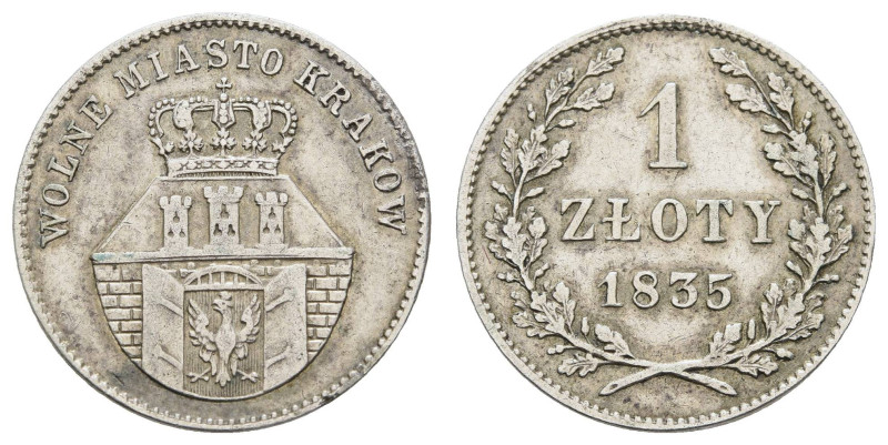 ab 1800 Polen
Nikolaus I. von Rußland, 1825-1855 1 Zloty 1835 Wien durch einen ...