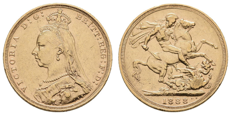 Australien
Victoria, 1837-1901 Sovereign 1888 Melbourne Jubilee bust K.M. 10 Se...