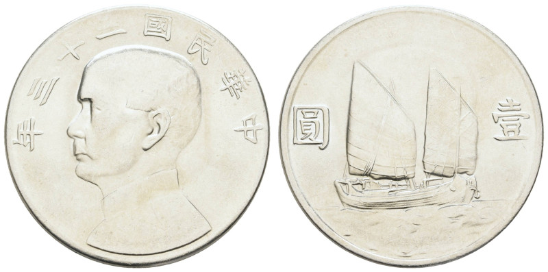 China
Republik 1 Dollar Year 23 = 1934 Shanghai Mint Av.: Büste des Sun Yat-sen...