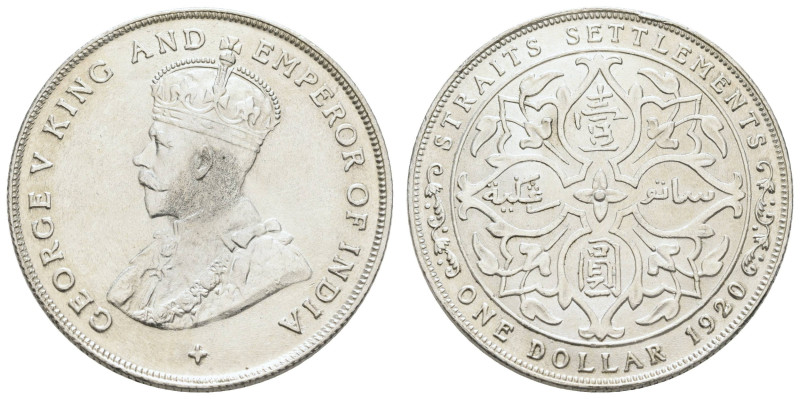 Straits Settlements
George V., 1910-1936 1 Dollar 1920 London K.M. 33 Prid. 10 ...