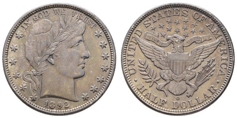 USA
Republik Halfdollar 1892 New Orleans Barber. Mzz. normale Größe. Av kleine ...