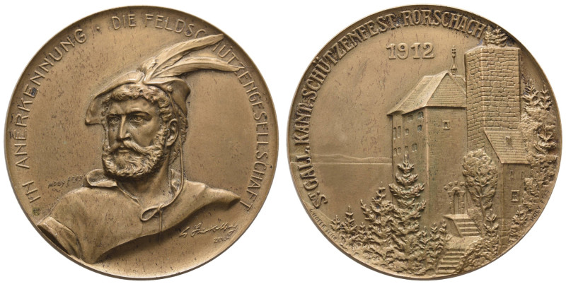 Sonstige Medaillen Europa
Schweiz Bronze Schützenmedaille des St. Gallischen Ka...