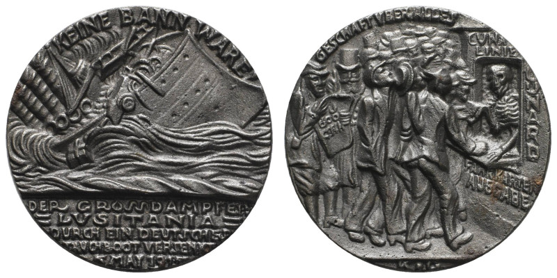 Sonstige Medaillen Medailleure
Goetz, Karl 1915 Eisengussmedaille auf die Torpe...