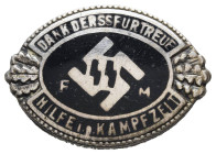 Deutschland III. Reich Auszeichnungen der NSDAP und ihrer Gliederungen
 Ehrennadel "DANK DER SS FUR TREUE / HILFE i. d. KAMPFZEIT", für fördernde Mit...