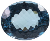 Mineralien
 Blauer Topaz im Ovalschliff zu ca. 225ct., Brasilien, Schön facettiert und Lupenrein