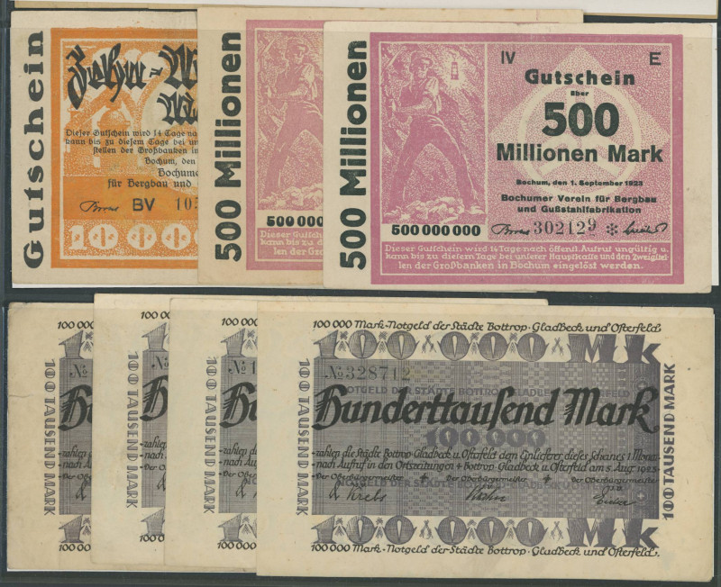 3 Alben mit Banknoten, Notgeld, Länderbanknoten, Ausland, zusammen ca 500 Schein...