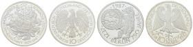 Bundesrepublik (DM)
 Lot 10 DM Gedenkmünzen 1997 - 2001. Insgesamt 17 Stück. In sauberem Sammleralbum. Bitte besichtigen. PP
