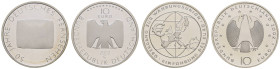 Bundesrepublik (Euro)
 Lot von10 € Silbergedenkmünzen. Alle PP. Insgesamt 15 Stck. In sauberer Holzkassette. Besichtigung empfohlen. st-