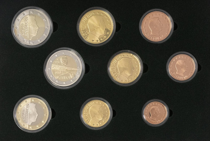 Euroländer Luxemburg
 8 Proof-Sets zu € 7,88, 2007, 2009, 2011-2015 sowie 2016 ...