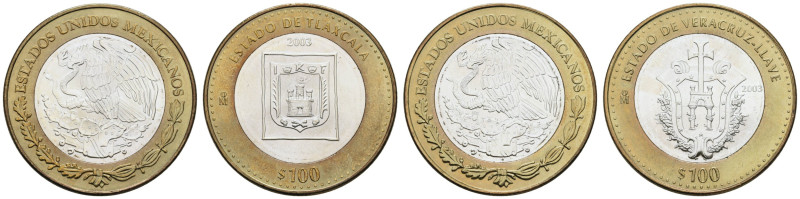 Mexiko
Republik Kleine Ländermünzensammlung Mexiko 100 Peso Sondermünzen m. Sil...