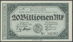 Deutschland Städtisches Notgeld
 Mönchengladbach und Rheydt, Sammlung von ca 187 verschiedenen (mit Varianten) meist Großgeldscheinen, dabei viele be...