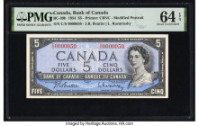 Low Serial Number 50 Canada Bank of Canada $5 1954 BC-39b PMG Choice Uncirculated 64 EPQ. 

HID09801242017

© 2022 Heritage Auctions | All Rights Rese...