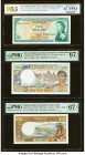 East Caribbean States, New Caledonia & Tahiti Group Lot of 3 Examples PCGS Banknote Superb Gem UNC 67 PPQ; Superb Gem Unc 67 EPQ (2). 

HID09801242017...