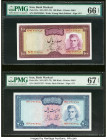 Iran Bank Markazi 100; 200 Rials ND (1971-73) Pick 91c; 92c Two Examples PMG Gem Uncirculated 66 EPQ; Superb Gem Unc 67 EPQ. 

HID09801242017

© 2022 ...
