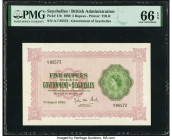 Seychelles Government of Seychelles 5 Rupees 1.8.1960 Pick 11b PMG Gem Uncirculated 66 EPQ. 

HID09801242017

© 2022 Heritage Auctions | All Rights Re...