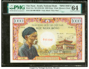 South Vietnam National Bank of Viet Nam 1000 Dong ND (1955-56) Pick 4As Specimen PMG Choice Uncirculated 64. 

HID09801242017

© 2022 Heritage Auction...