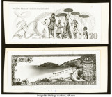 Trinidad & Tobago Central Bank 10; 20 Dollars ND Pick UNL Two Back Photographic Proofs Crisp Uncirculated. Mounted on cardstock. 

HID09801242017

© 2...