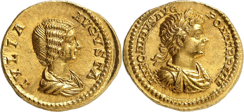 EMPIRE ROMAIN
Julia Domna, épouse de Septime Sévère, 193-211. Aureus 196-211, R...