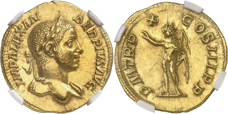 EMPIRE ROMAIN
Sévère Alexandre, 222-235. Aureus 231, Rome. IMP ALEXAN-DER PIVS ...