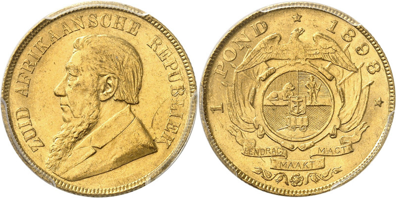 AFRIQUE DU SUD
République d'Afrique du Sud, 1852-1902. Pond 1898, Pretoria. Bus...