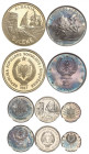 ALBANIE
Epoque contemporaine
République Socialiste, 1946-1990. Lot de 5 monnaies. 50 leke 1987, 25 leke 1968, 10 leke 1968, 5 leke 1968, en argent, ...
