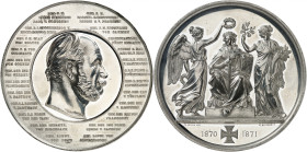 ALLEMAGNE
Guillaume I, 1861-1888. Médaille en métal argenté 1871 commémorant la victoire prussienne sur la France lors de la guerre franco-allemande ...