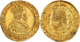 BELGIQUE
Brabant
Philippe IV, 1621-1665. Double Souverain 1646, Bruxelles. Buste couronné, drapé et cuirassé du roi à droite / Ecu couronné et entou...