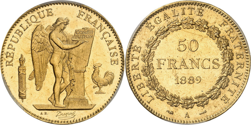 FRANCE
Epoque contemporaine
Troisième République, 1870-1940. 50 Francs 1889 A,...
