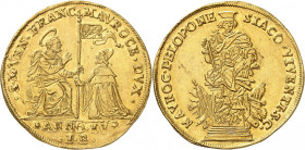 ITALIE
Venise
Francesco Morosini, 1688-1694. Oselle d'or au poids de 4 Sequins An IV (1691), Venise. Le doge agenouillé à gauche devant saint Marc. ...