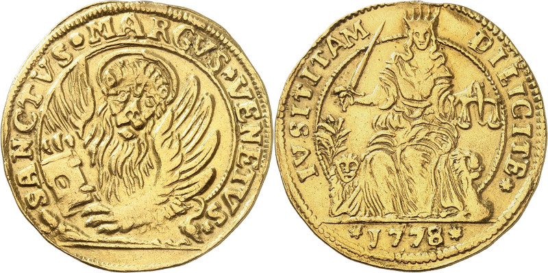 ITALIE
Venise
Anonyme. Lirazza au poids de 3 Sequins 1778, Venise. FRAPPE en O...