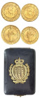 SAINT-MARIN
Lot de 2 monnaies : 20 et 10 Lire 1925 R, Rome. ESSAIS en OR. Trois tours surmontées de plumes. Mot PROVA au-dessus. Date er lettre d'ate...