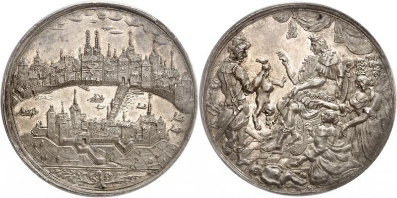 SUISSE
Bâle
Médaille religieuse en argent non datée (vers 1675), par S. Hendri...