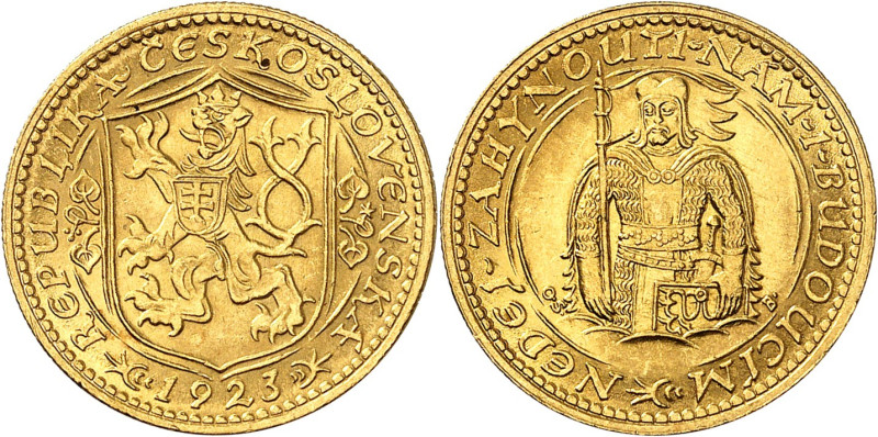 TCHÉCOSLOVAQUIE
Première République, 1918-1938. Ducat 1923, Kremnitz. Écu avec ...
