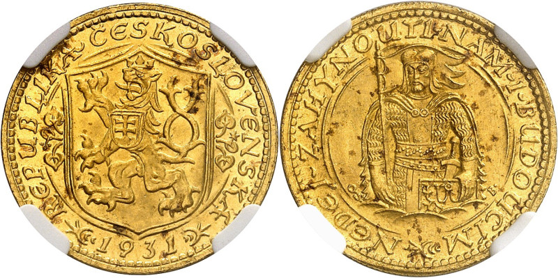 TCHÉCOSLOVAQUIE
Première République, 1918-1938. Ducat 1931, Kremnitz. Écu avec ...