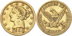 USA
5 Dollars 1850, D, Dahlonega. 8,25g. Fr. 140.

Rare. Beau.