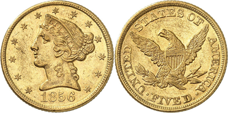 USA
5 Dollars 1856. 8,35g. Fr. 138.

Très bel exemplaire.