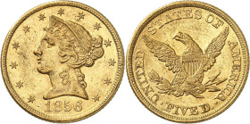 USA
5 Dollars 1856. 8,35g. Fr. 138.

Très bel exemplaire.