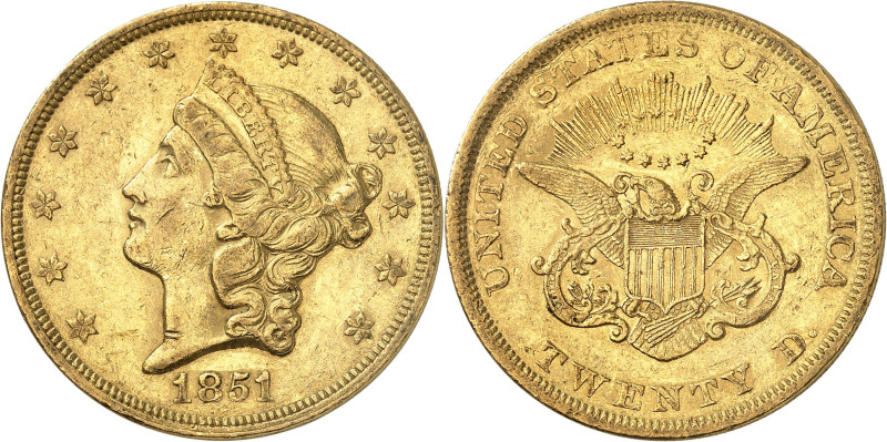 USA
20 Dollars 1851. 33,39g. Fr. 169.

Très beau.