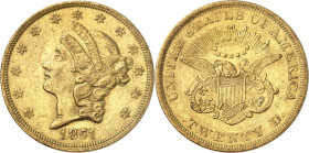 USA
20 Dollars 1851. 33,39g. Fr. 169.

Très beau.