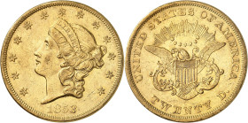 USA
20 Dollars 1853. 33,39g. Fr. 169.

Très beau.